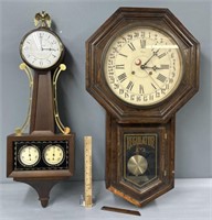 Macqis Regulator Clock & Westclox Barometer