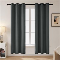 Deconovo Grey Blackout Curtains 2 Panels 63