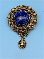 Beautiful Blue Stone Vintage Brooch