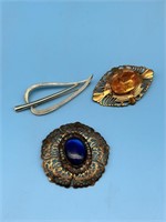 3 Brooches , Leaf Is Sarah Coventry