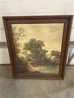 Vintage landscape oil painting