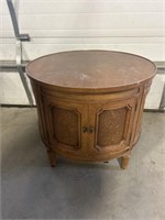 MCM end table with storage