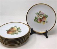 Set of 8 Hutschenreuther Germany Fruit Plates