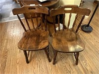 Two Wood Side Chairs