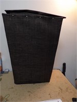 Wicker Hamper with Attached Lid