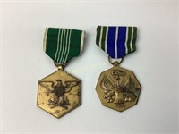 (2) US military medals achievement & merit