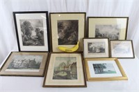 Antique Lithographs and Watercolor Artwork