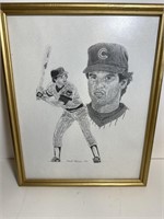 1993 Chicago Cubs MLB Ryne Sanberg drawing