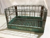 Lucerne Metal Crate, Plastic Bottom, 11”T x  19”L