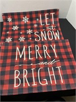 2 Christmas placemats