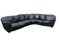 Art Van Four Piece Leather Sectional Sofa
