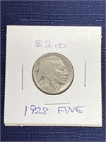 1928 buffalo nickel coin