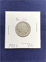 1927 Buffalo nickel coin