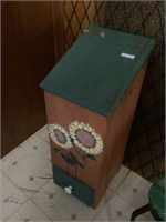 Painted potato bin with drawer 29"h