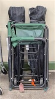 Folding Camping Chairs & Rolling Cart