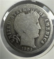 1903-O Silver Barber Dime