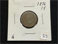 1876 Indian Head Penny