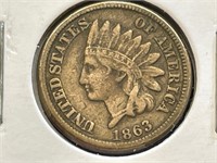 1863 Indian Head Penny