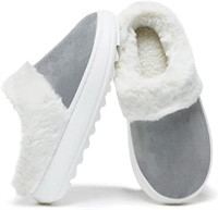 Size 7-8 Womens Slippers Fuzzy Plush Comfortable