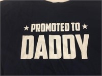 Promoted To Daddy Size XL Navy T-Shirt