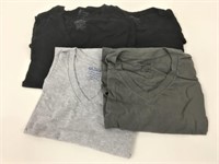5 New Gildan Size XL V-Neck T-Shirts