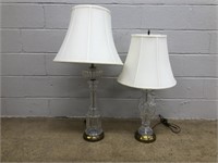 (2) Glass Decorative Table Lamps