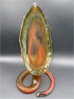Hand Blown Jack In The Pulpit Glass Vase