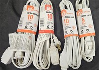 4 extension cords new  3@10ft 1@5ft