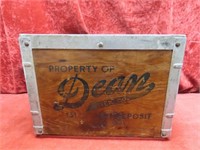 Vintage Dean Milk crate sign.