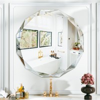 Suidia Bathroom Mirror, 19 3/4”Round Wall Mirror,