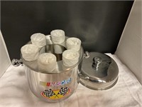 Stainless steel NASCAR ice bucket shooter set