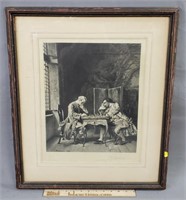 Pencil Signed Antique Etching