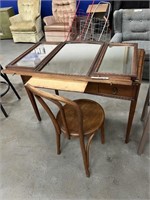 ANTIQUE VANITY WITH CHAIR
