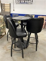 ROUND HIGH TOP TABLE WITH 4 CHAIRS