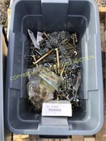 TOTE OF MISC NUTS, BOLTS & WASHERS