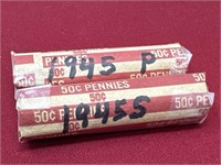 1945 Wheat Penny Rolls