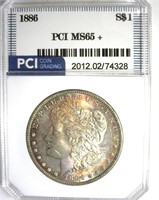 1886 Morgan PCI MS65+ Nice Toning