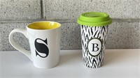 Coffee Mug (S) & Zebra Print Cup w/lid (B)