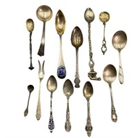 Collectable Sterling, Silver Spoons, Travel +