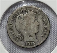Of) 1915-s Barber dime condition G