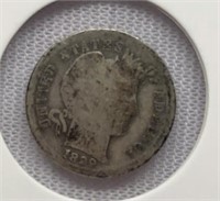 Of) 1899-s Barber dime condition G