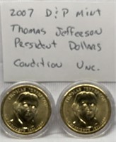 Of) 2007 D&P mint Thomas Jefferson president
