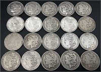 20 Pre-1921 Morgan Silver Dollars
