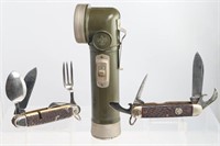 Boy Scout Flashlight and Two Pocket Knives