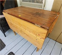 Antique Oak Drop Leaf Table w/ Drawer