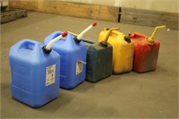 (2) Water Jugs, Gas Can, Diesel Can & Kerosene Can