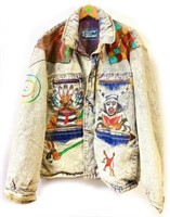 Trim Brand Hand Painted Denim Jacket (l)