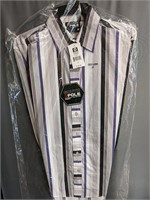 NWT Mens shirt XXL Long Sleeve Striped