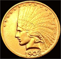 1908-D No Motto $10 Gold Eagle