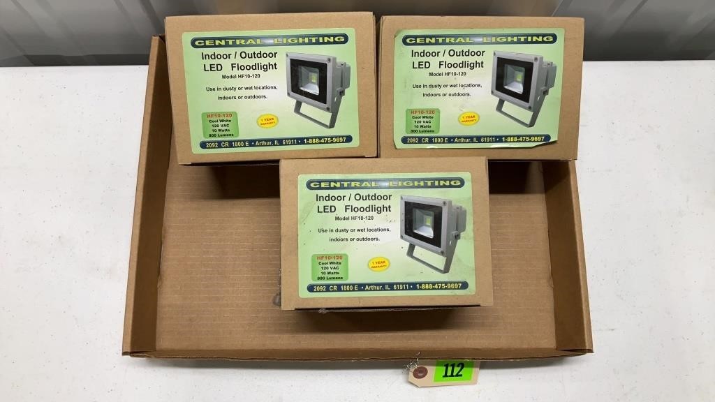 Lot of 3 indoor/outdoor LED floodlights